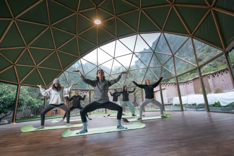 Yoga session in the morning at Las Qolqas eco resort