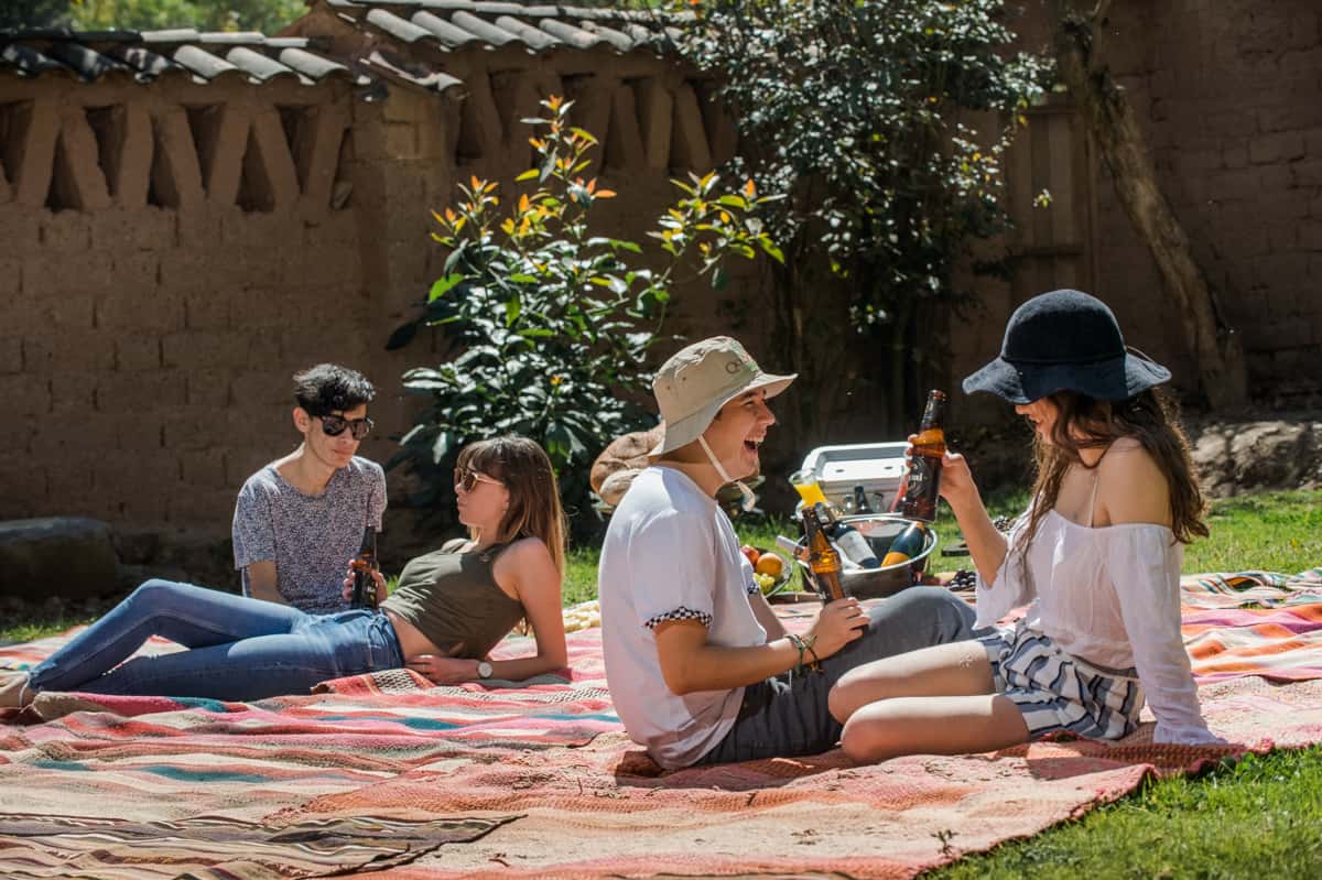 Picnic at las Qolqas garden