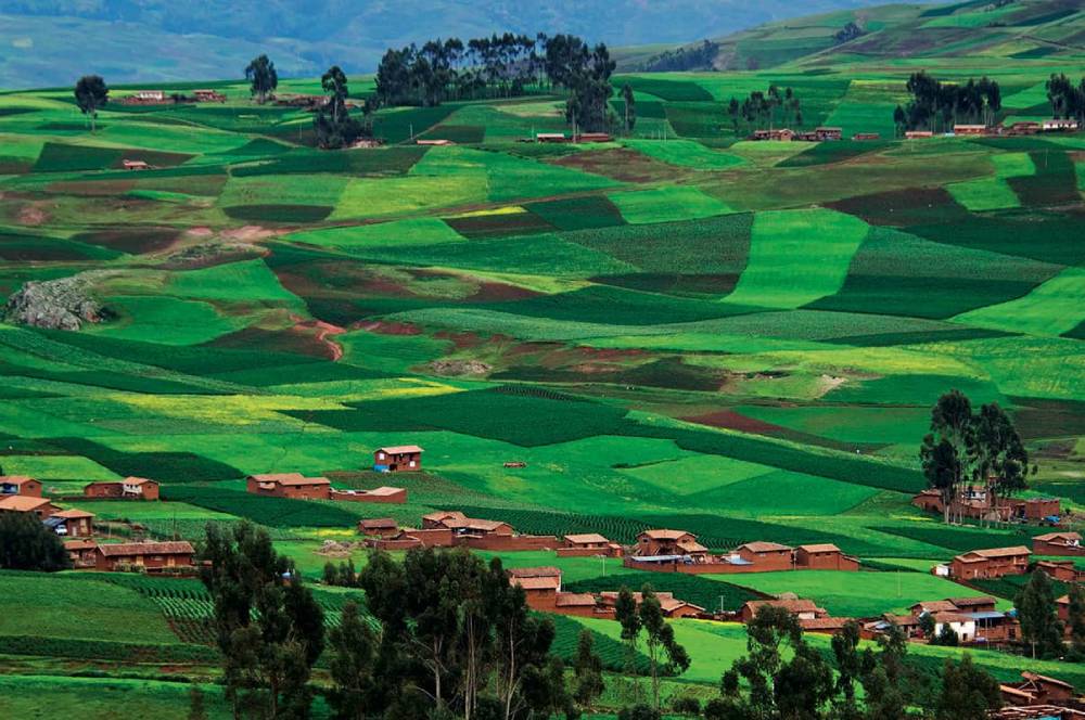Fertile Fields in the Sacred Valley Peru near Chinchero